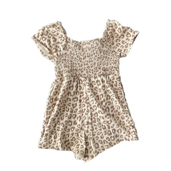 Gap Leopard Print Smocked Romper 3T - Picture 5 of 5